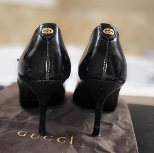 Vintage Black Gucci Strappy Heels 7.5
